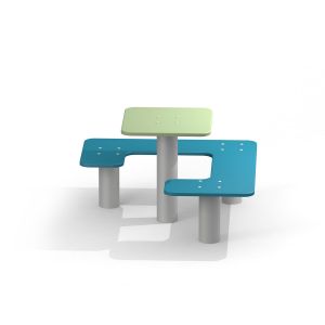 Square bench and table