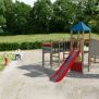 Aztec playground with the slide